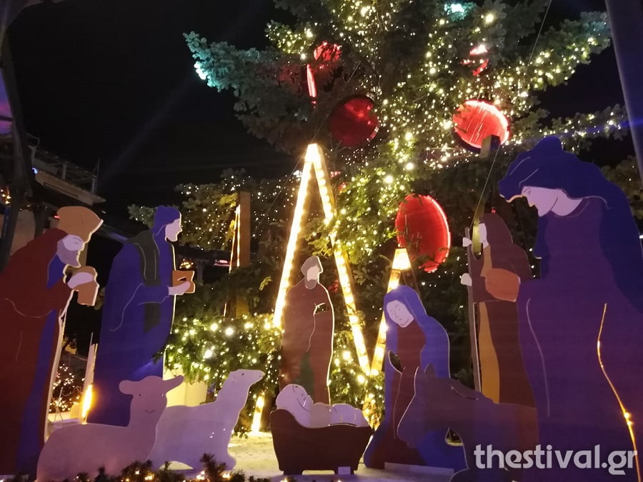 Φωταγωγήθηκε το χριστουγεννιάτικο δέντρο στην Αριστοτέλους – Μαγεύει η στολισμένη πλατεία (φωτο & video), φωτογραφία-3